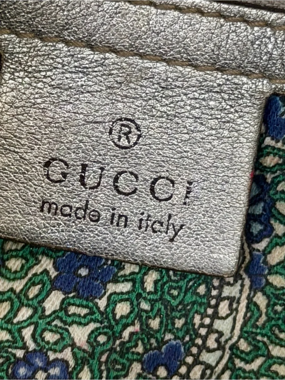 LARGE Gucci Silver Leather Bamboo Indy Handle Bag by Frida Giannini